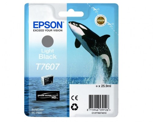 Epson Tusz SC-P600, T7607 Light Black 25.9ml