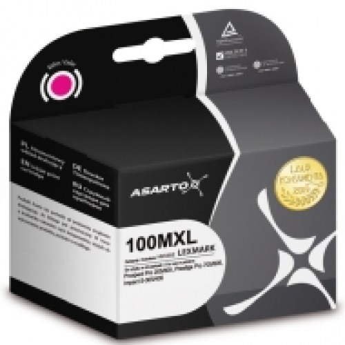 Tusz Asarto do Lexmark 100 | 14 ml | Pro205 / Pro905 | magenta