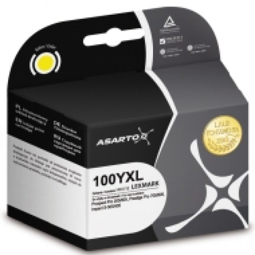 Tusz Asarto do Lexmark 100 | 14 ml | Pro205 / Pro905 | yellow